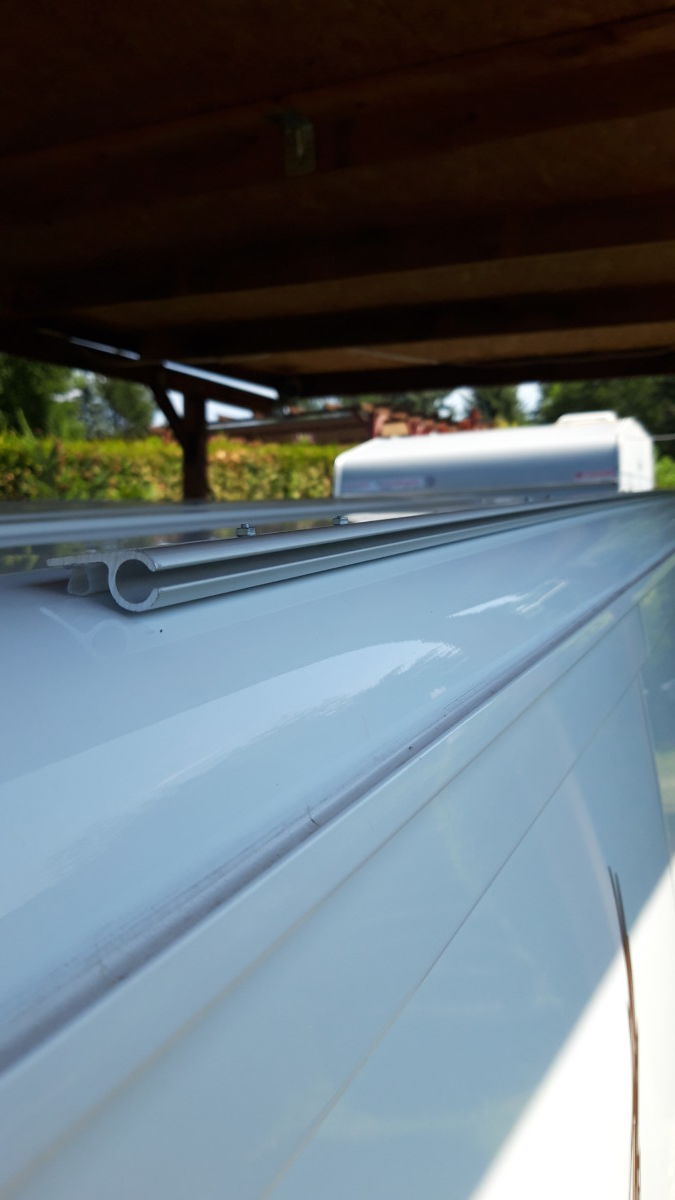 Piping rail for attaching awning
