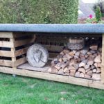 Outdoor shelter for fire wood
