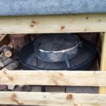 Verbretterung Anfang 150x150 - Outdoor shelter for firewood