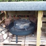 Verbretterung ohne 150x150 - Outdoor shelter for firewood