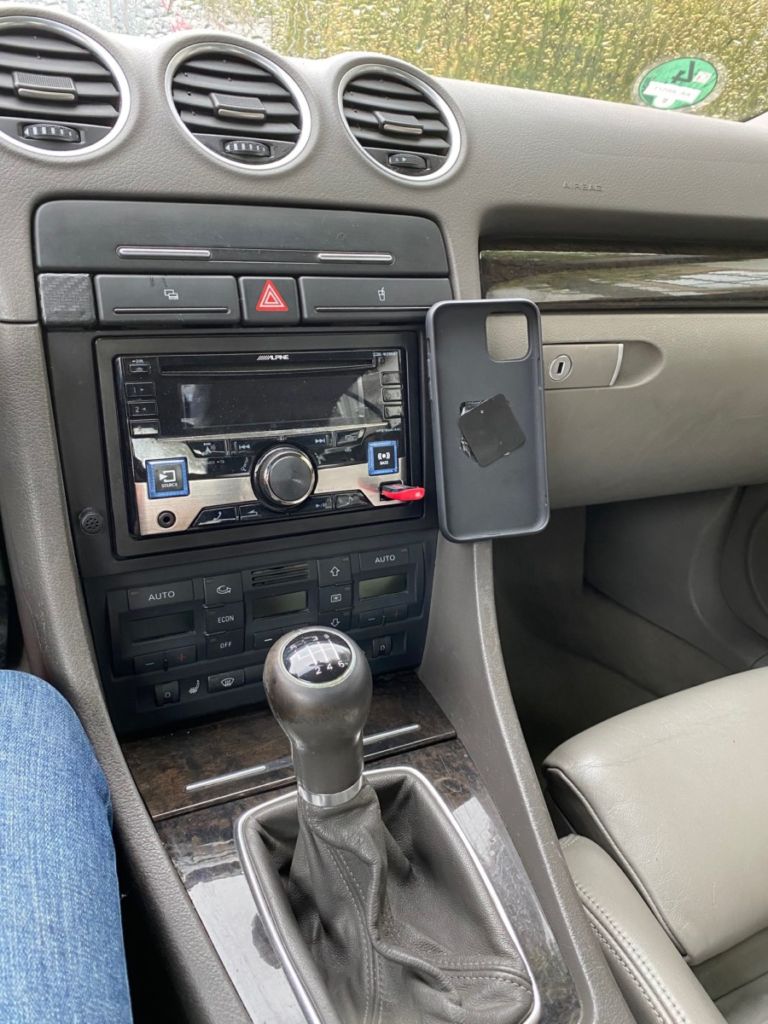 Mounted cell phone holder