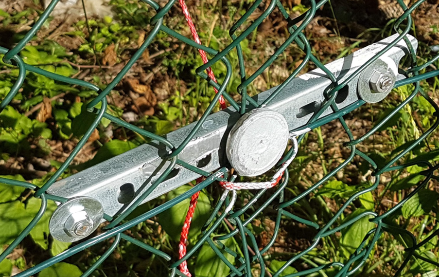 Rail on garden fence