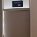 Sign on skylight in room door II