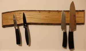 Unique knife bar made of wild cherry