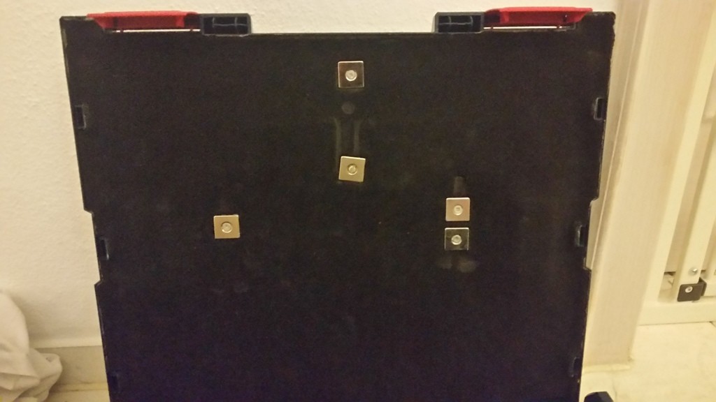 Magnets on tool cases