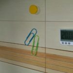 Magnetic tile mirror in the kitchen
