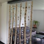Room dividers made from birch logs