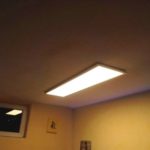 LED panel magnetically attached to the ceiling
