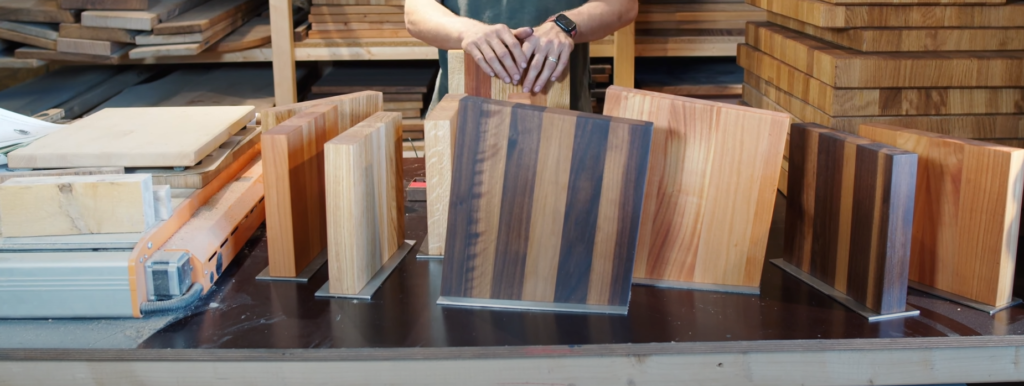 Stylish knife blocks - individual pieces made of wood